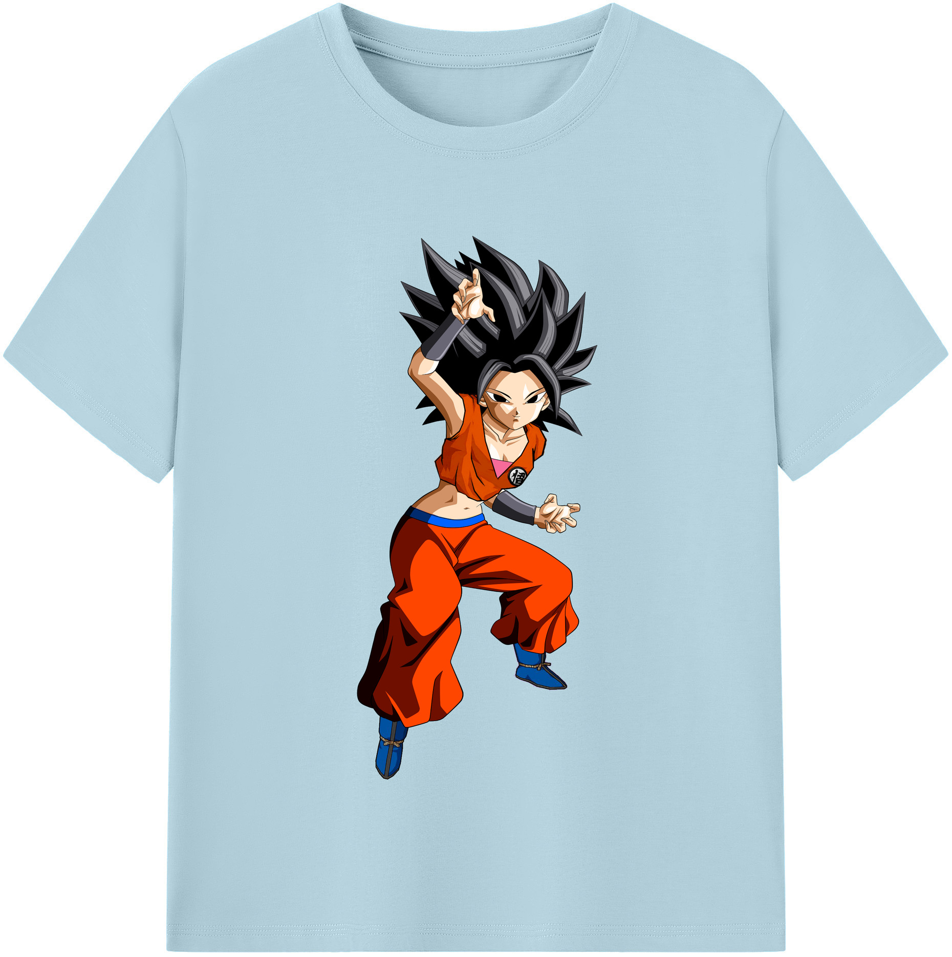 （画像用） ドラゴンボール カリフラ DRAGON BALL Caulifla 綿100％半袖Tシャツ（フロントプリント）